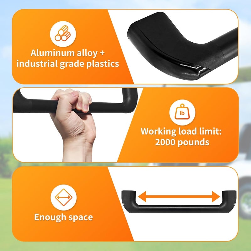 CHolic 2 Pack Universal Golf Cart Grab Handle Compatible with Club Car, EZGO, Yamaha, XSeries with Versa Triple Track Tops Only - Image 3